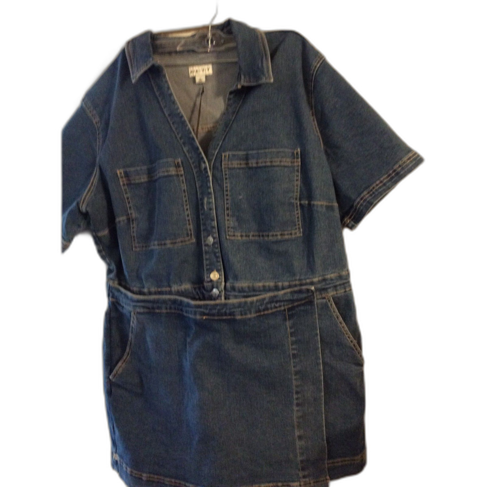 New NWT Adorable Denim Skorts Dress Plus Size 1X Stretch Women's